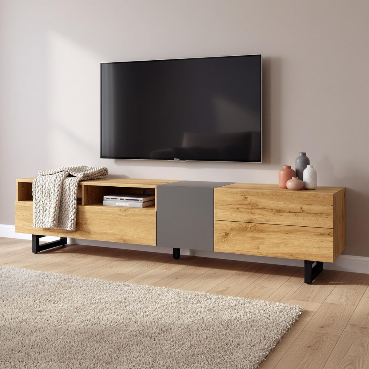BEISTELLTISCH Vintage 180 cm - Braun, Holz (38/50/180cm) - Urban Meuble