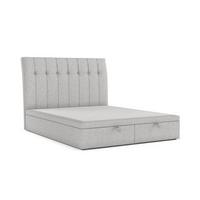 POLSTERBETT Kelsea mit Stauraum 120/200 cm Grau im Megan Stoff - Schwarz/Grau, Holz/Holzwerkstoff (120/200cm) - AltaBeds