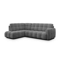 ECKSOFA MELLOW 5-Sitzer, grau - Schwarz/Grau, Holz/Textil (283/191cm) - Wozimo