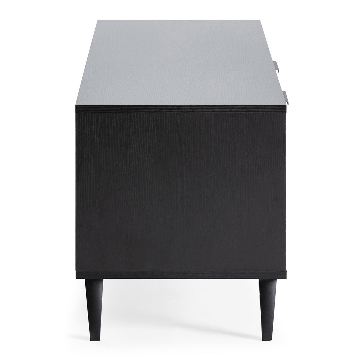 TV-ELEMENT Kalma 2 Türen 1 Schublade - Schwarz, Holzwerkstoff (136/45/40cm) - VS Venta-stock