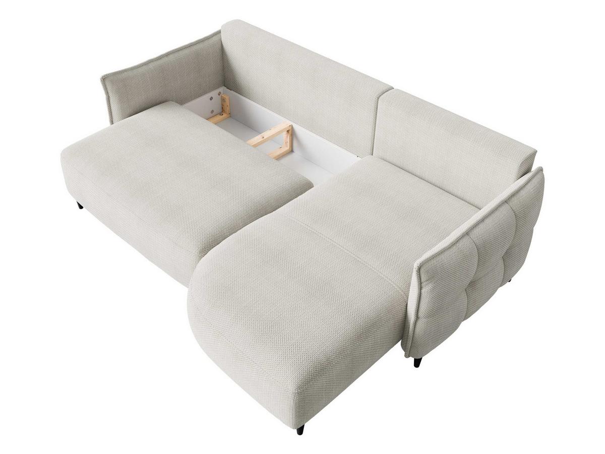 ECKSOFA Sycylia, Seite: Links - Beige/Schwarz, Holz/Textil (244/165cm) - MIRJAN24