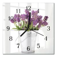 WANDUHR aus Glas 30x30 cm - Lavendel - Lila, Glas (30/30/0.4cm) - TULUP