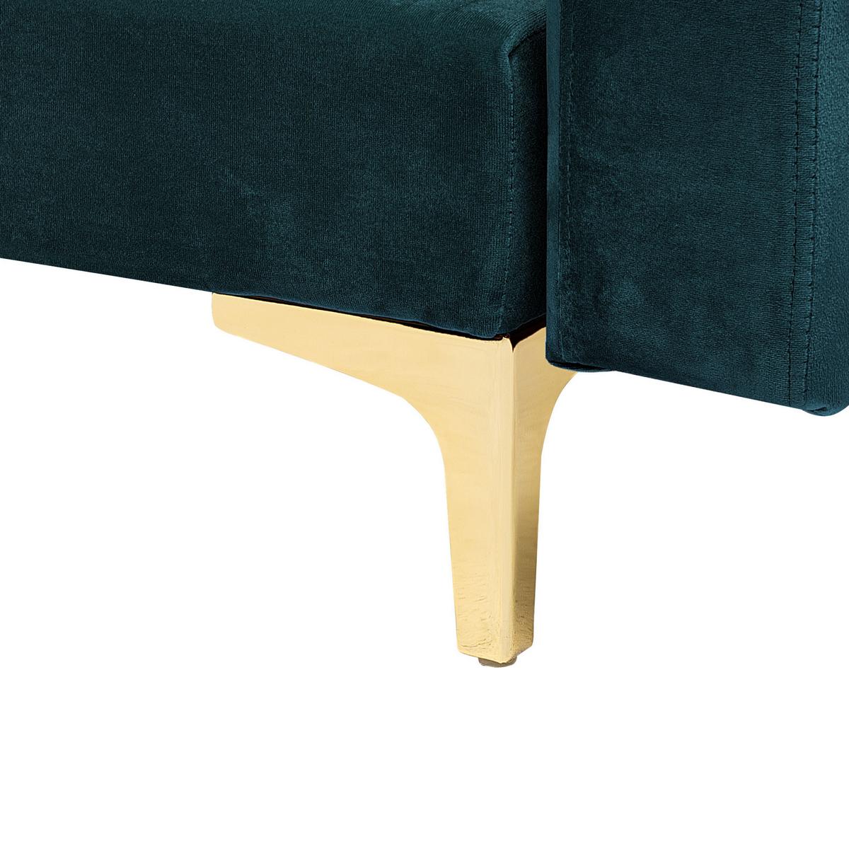 3-SITZER-SCHLAFSOFA Samtstoff Blaugrün Aberdeen - Hellgrün, Textil (186/83/88cm) - Beliani