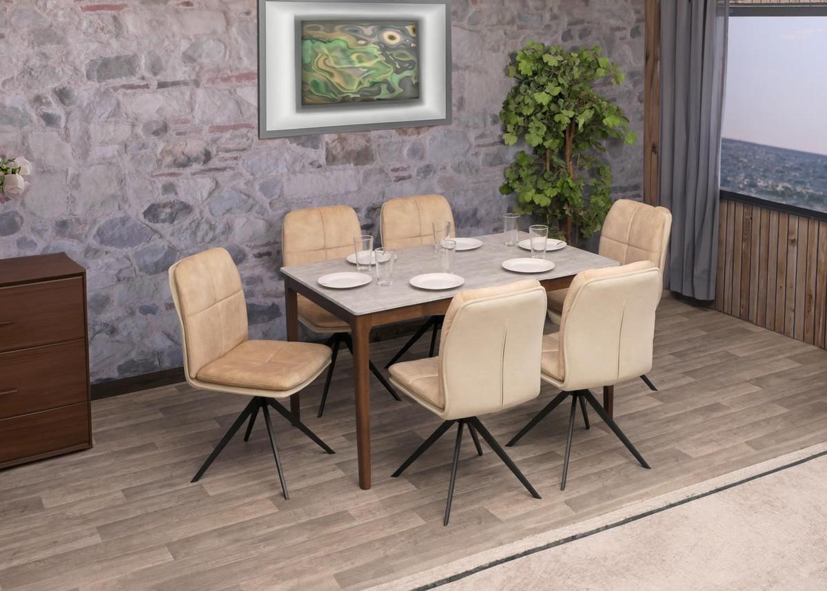 ESSZIMMERSTUHL Beige 2er-Set - Beige, Textil (47/90/56cm) - MCW