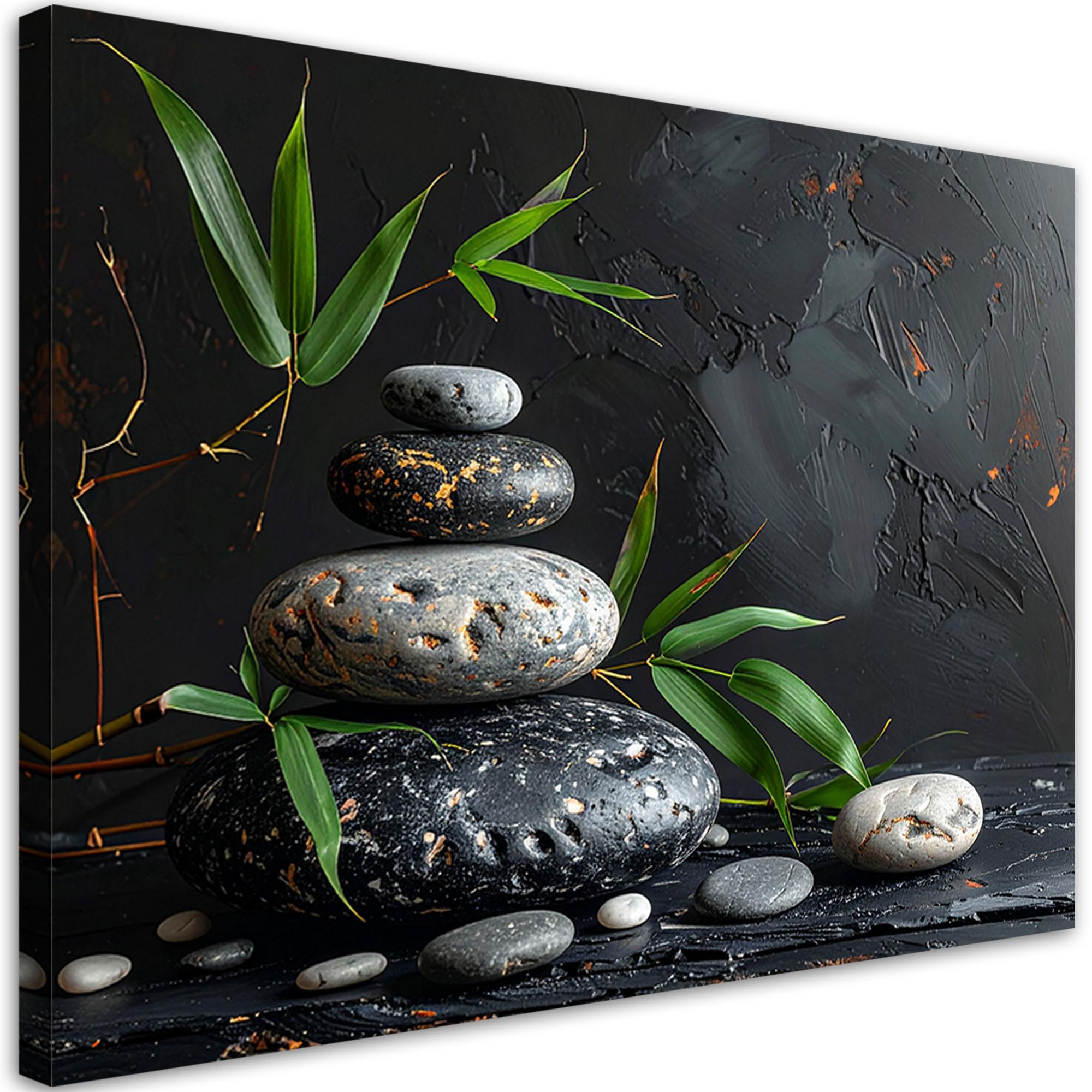 LEINWANDBILD Zen und Orientalisch 120x80cm - Schwarz, Textil (120/80cm) - Feeby