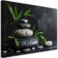 LEINWANDBILD Zen und Orientalisch 120x80cm - Schwarz, Textil (120/80cm) - Feeby
