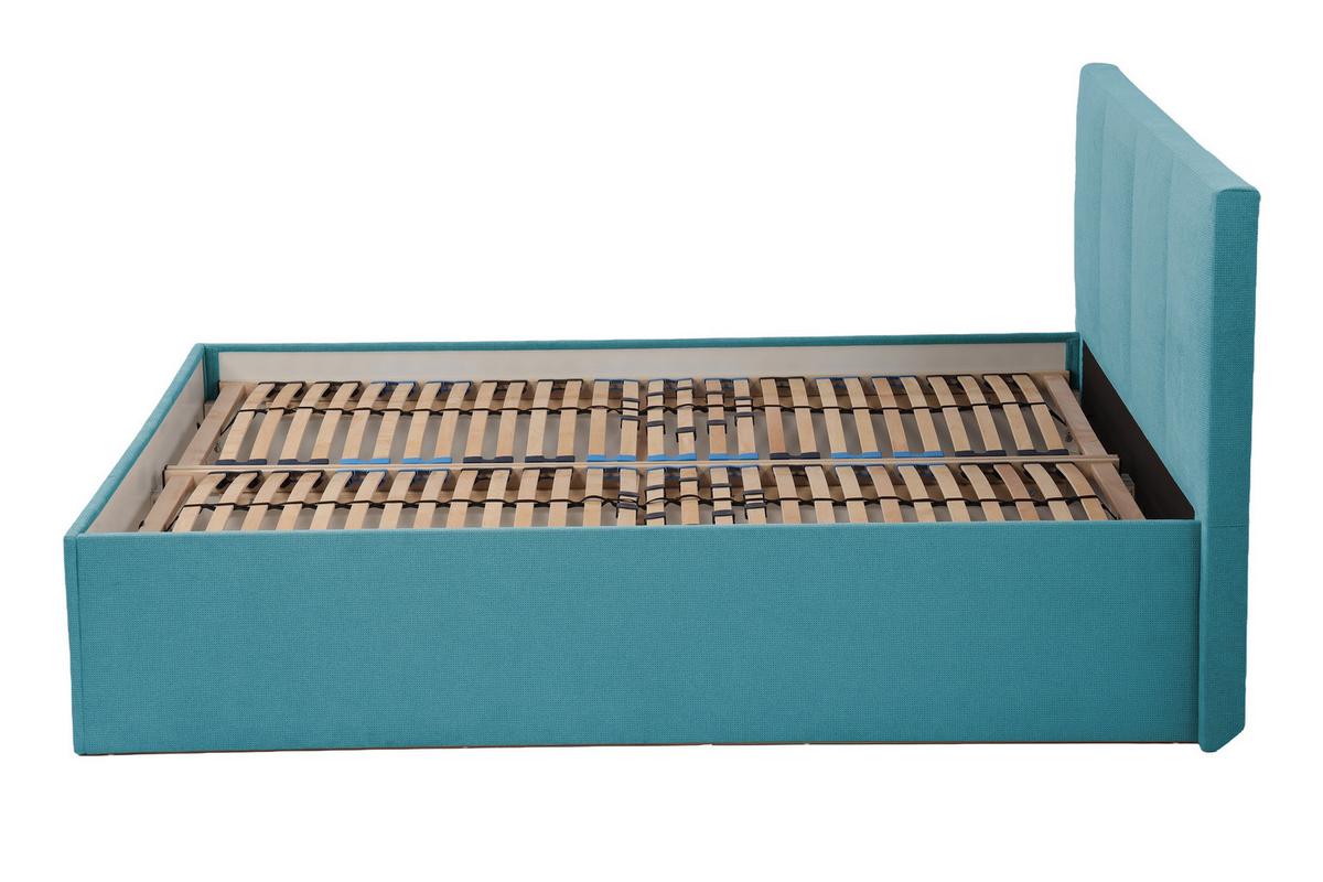 POLSTERBETT Dalas Blau 160 x 200 x 40 cm Stauraum Mit hochwertiger Matratze H3 (bis 120 kg) und Lattenrost - Blau, Holz (160/200cm) - Halmon Schlafkomfort Betten 