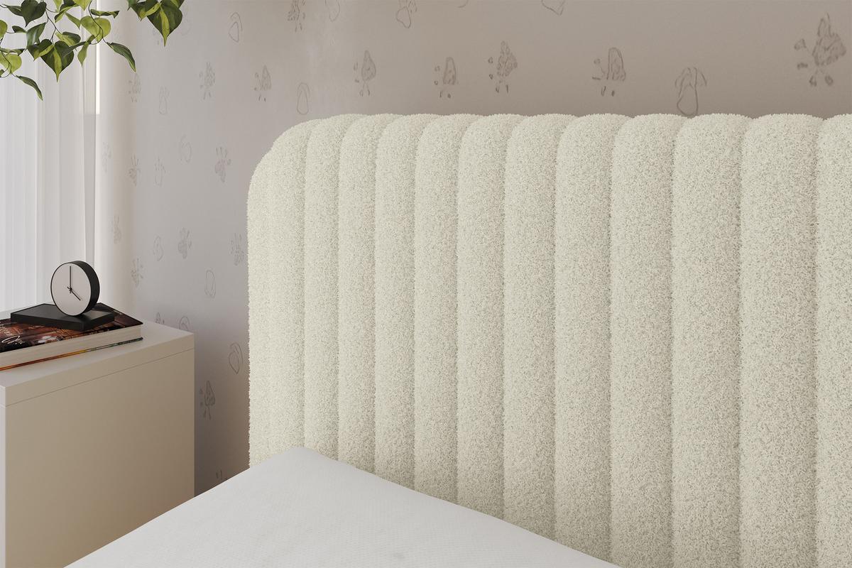 EINZELLBETT Jugendbett mit Bettkasten, Rechts - AURY 100x200 Beige - Perlmutt, Holzwerkstoff/Textil (100/200cm) - ALTDECOR