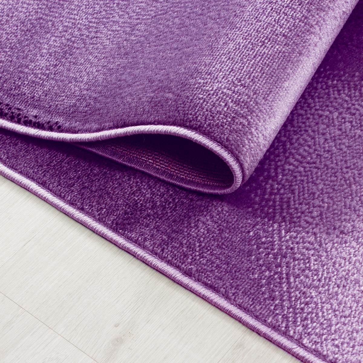 TEPPICH Kurzflor INN in Violett, mit abstraktem Wellenmuster, 240 x 340 cm - Lila, Textil (340/240cm) - KADIMA DESIGN