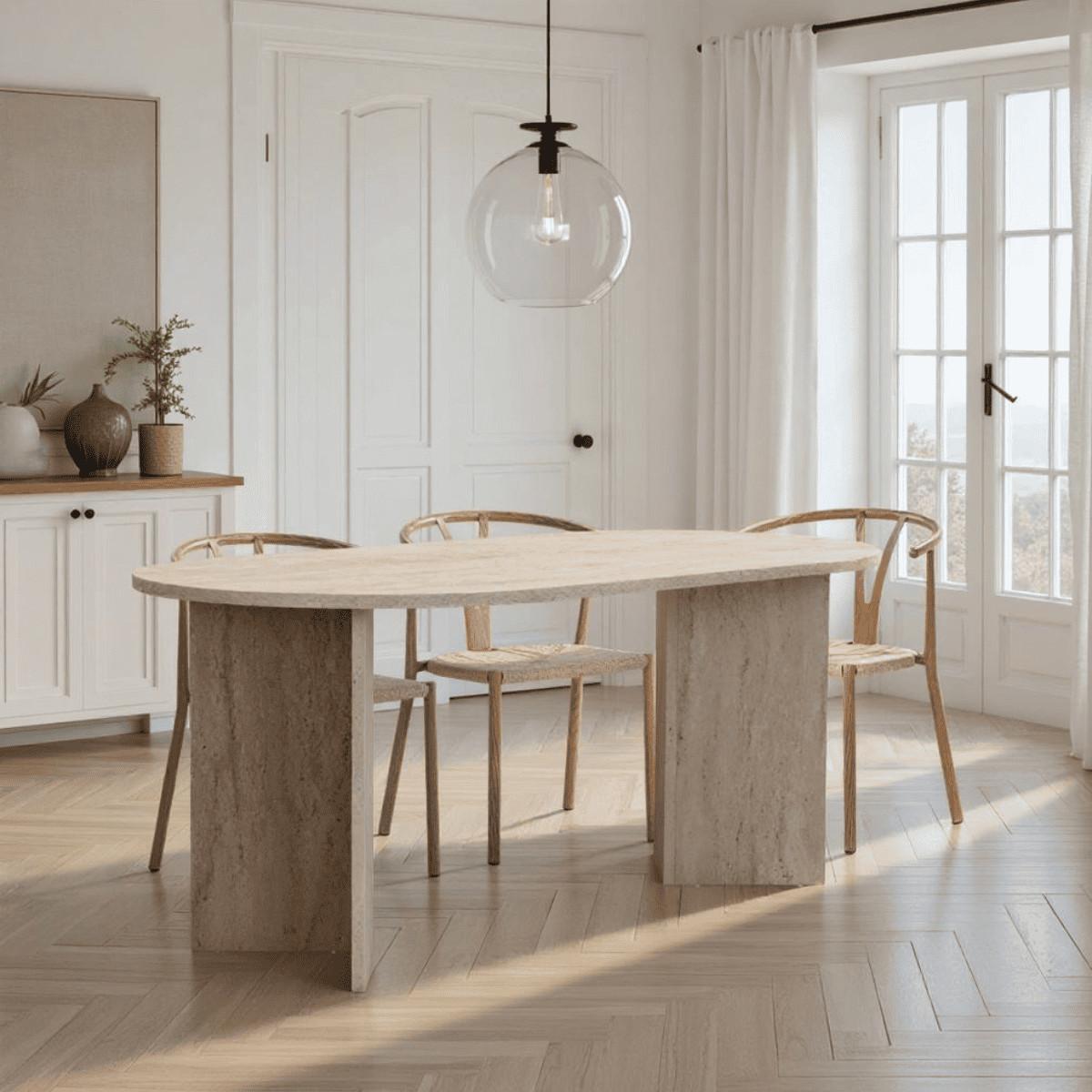 ESSTISCH mit abgerundeten Kanten sable 180/75/89,5 cm - Beige, Holzwerkstoff (96/89.5/75cm) - Calicosy