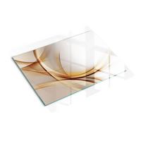 GLASPLATTE 60x52 cm Abstrakte Wellen - Beige, Glas (60/0.4/52cm) - TULUP