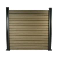 ZAUN - SICHTSCHUTZ kit clôture 8 x 1.6m composite - kit de fixation offert - marron Braun - Braun, Holzwerkstoff (120cm) - Habitat Garten