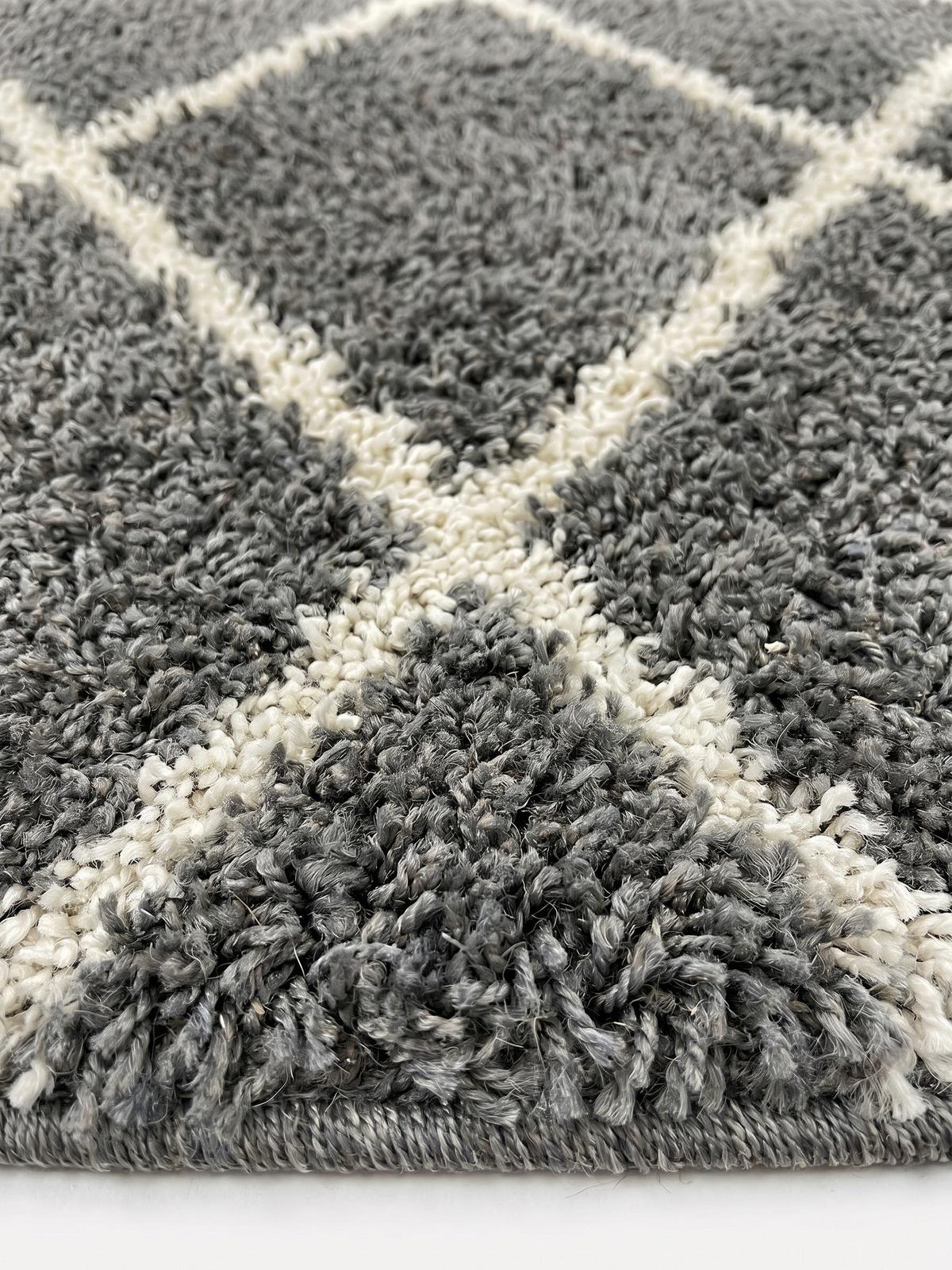 HOCHFLORTEPPICH DOLOMIT, geometrisch, Grau, Ø 160 cm - Grau, Textil (160/160cm) - KADIMA DESIGN