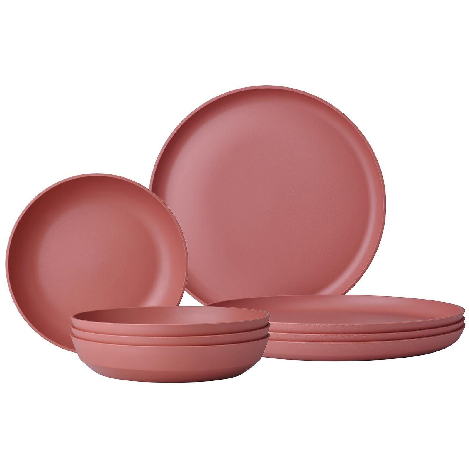 TAFEL-SET Silueta Vivid Mauve 8-tlg. - Rot/Rosa, Kunststoff (2/2/2cm) - Mepal