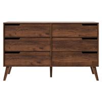 KOMMODE Nordelo 6S - Nussbaumfarben, Holz/Holzwerkstoff (137/80/40cm) - MIRJAN24
