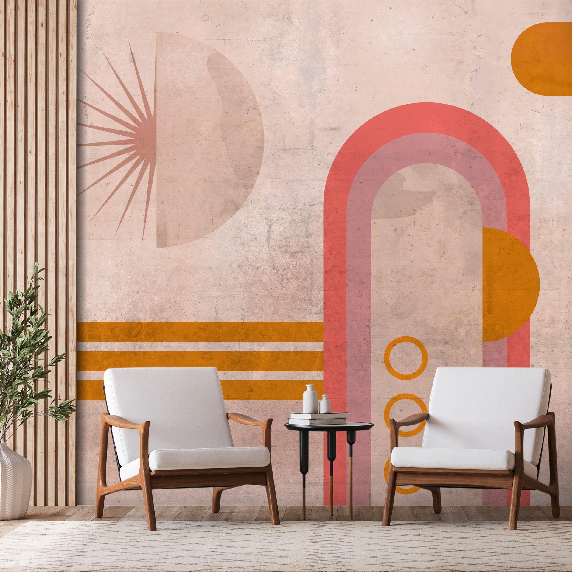 SELBSTKLEBENDE FOTOTAPETE 392/280 cm - Pink/Orange, Kunststoff/Textil (392/1cm) - KUNSTLOFT
