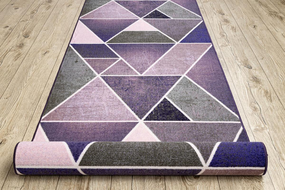 LÄUFER Antirutsch DREIECKE 57/100 cm - Lila, Textil (57/100cm) - rugsX