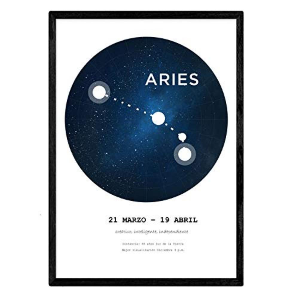 POSTER Sternzeichen Widder A3 Rahmenlos - Klar, Papier (29.7/5/42cm) - Nacnic