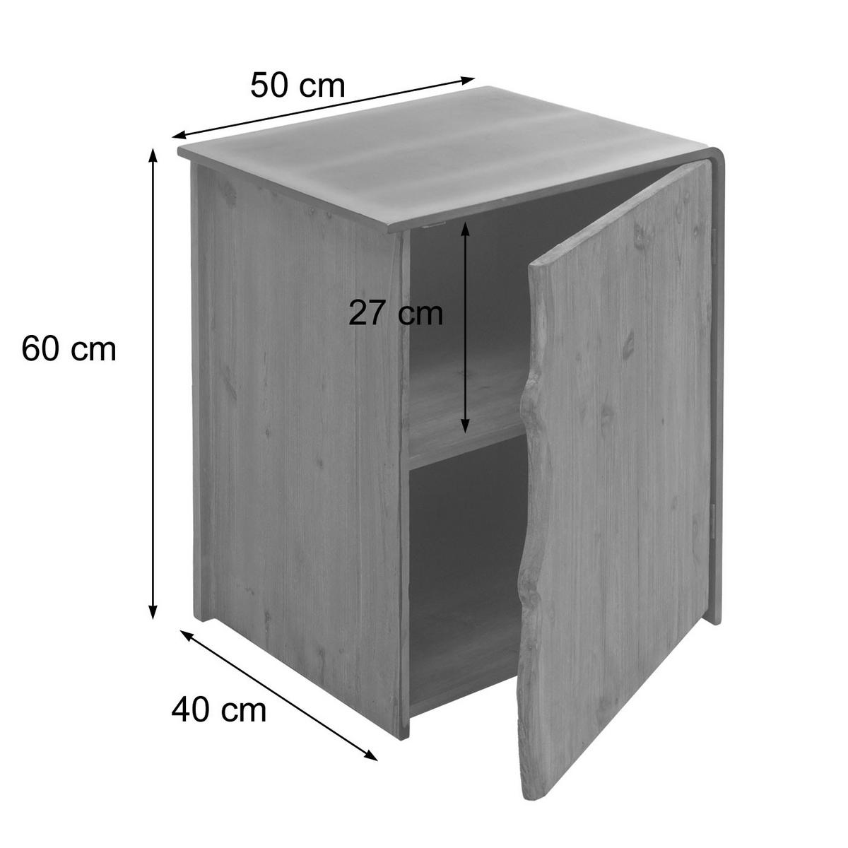 BEISTELLTISCH Braun, Grau - Braun/Grau, Holz (40/50/60cm) - MCW