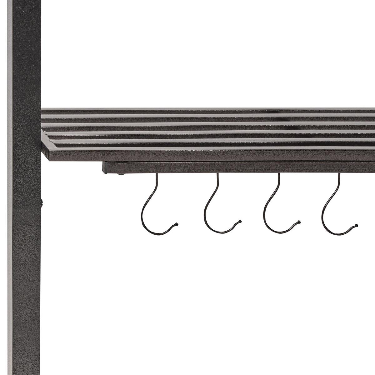 PAVILLON Stahl dunkelgrün 240/148 cm Naro - Schwarz/Grün, Metall (240/245/148cm) - Beliani