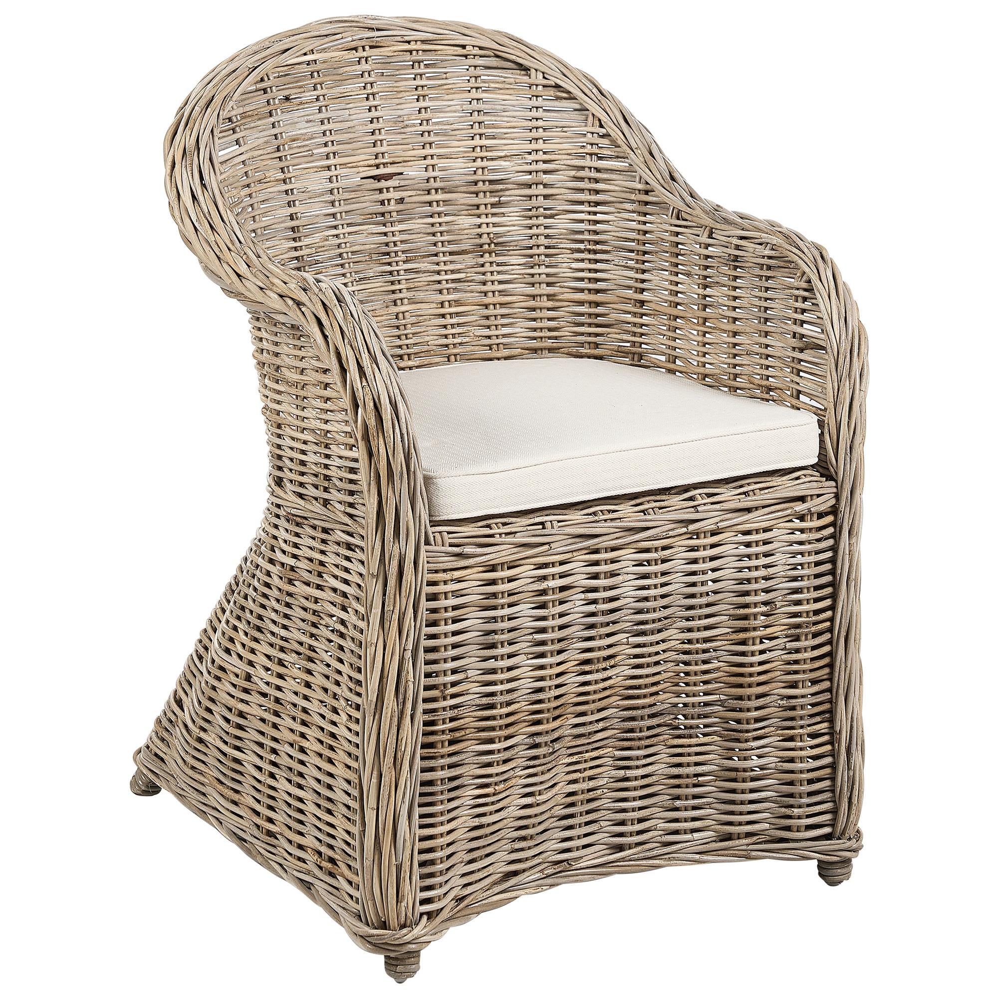 GARTEN SESSEL Beige Susua II - Beige/Naturfarben, Naturmaterialien (56/87/68cm) - Beliani