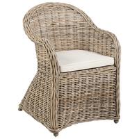 GARTEN SESSEL Beige Susua II - Beige/Naturfarben, Naturmaterialien (56/87/68cm) - Beliani