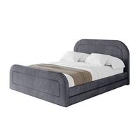 POLSTERBETT mit Bettkasten, Fußteil und Lattenrost, Boxbett ohne Matratze - LERIS-Z 180x200 Dunkelgrau - Dunkelgrau, Holzwerkstoff/Textil (180/200cm) - ALTDECOR