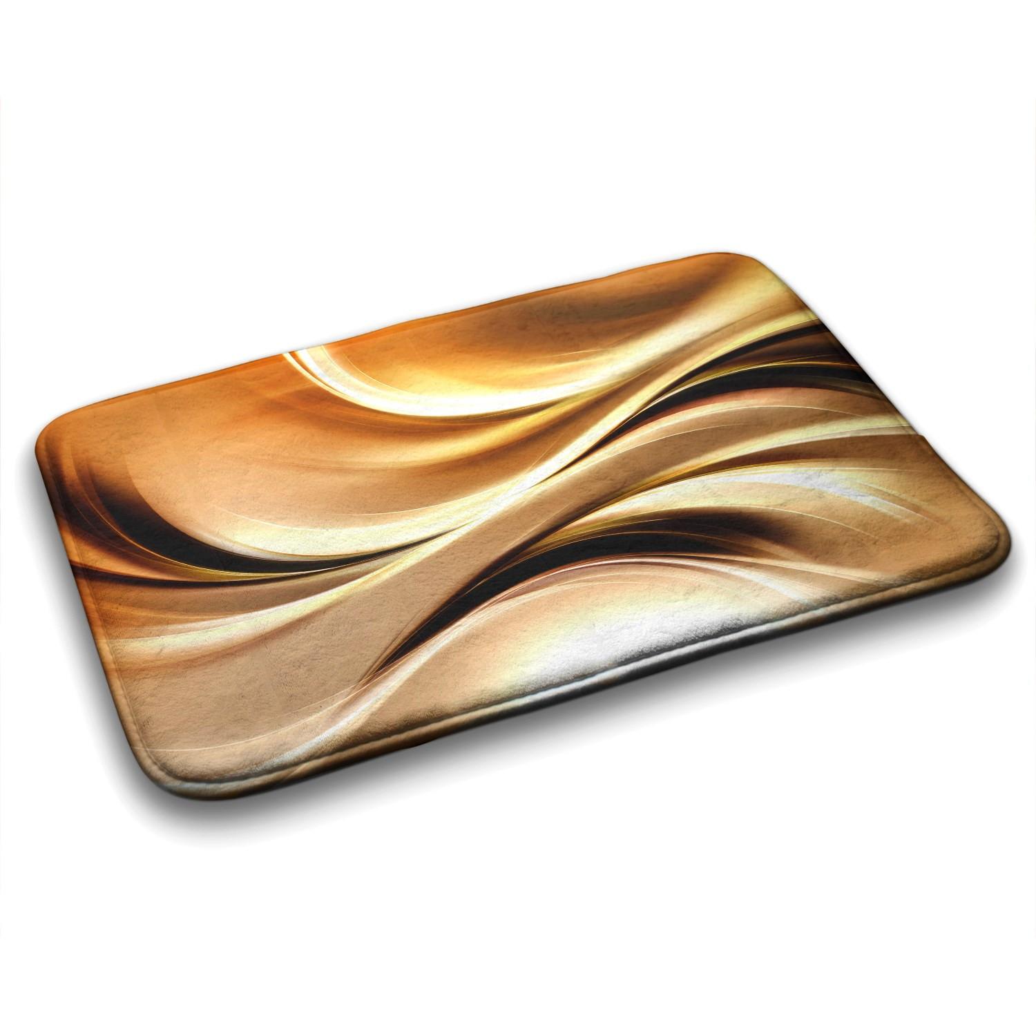 BADTEPPICH 90x60 cm Gold Abstraktion - Bernsteinfarben, Textil (90/60cm) - TULUP