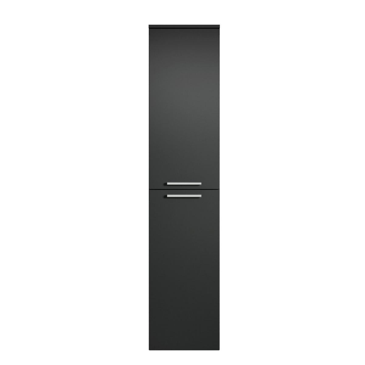 BADEZIMMERSCHRANK Venus mit 2 Türen Schwarz - 30 x 30 x 160 cm - Schwarz, Holz (30/160/30cm) - Badplaats