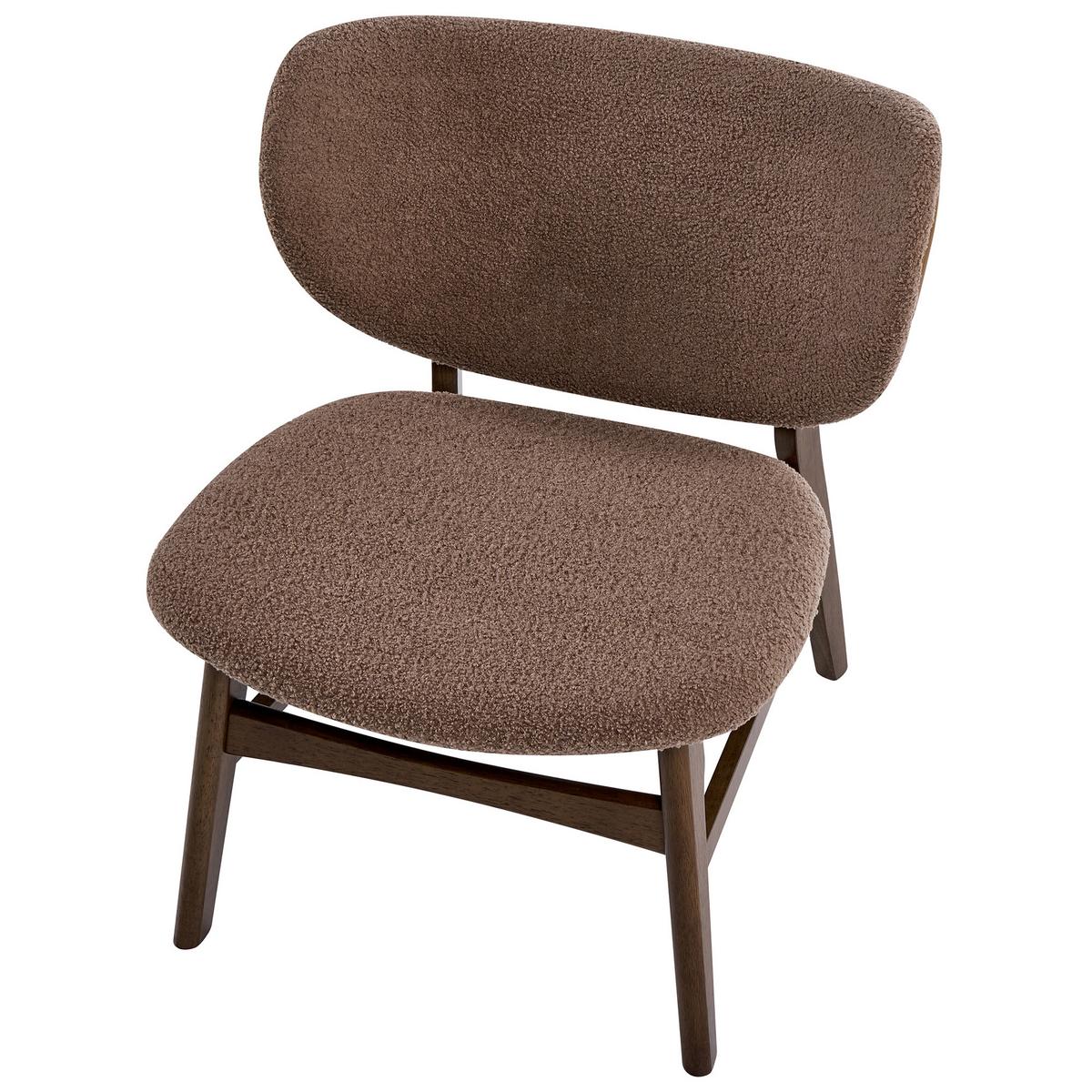 SESSEL Bouclé Taupe Day - Taupe, Textil (62/70/69cm) - Beliani