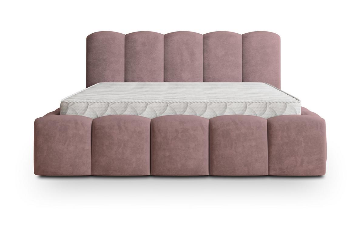 POLSTERBETT FALINA K 120x200 cm mit Bettkästen - Rosa - Rosa, Holz/Textil - MASSENO