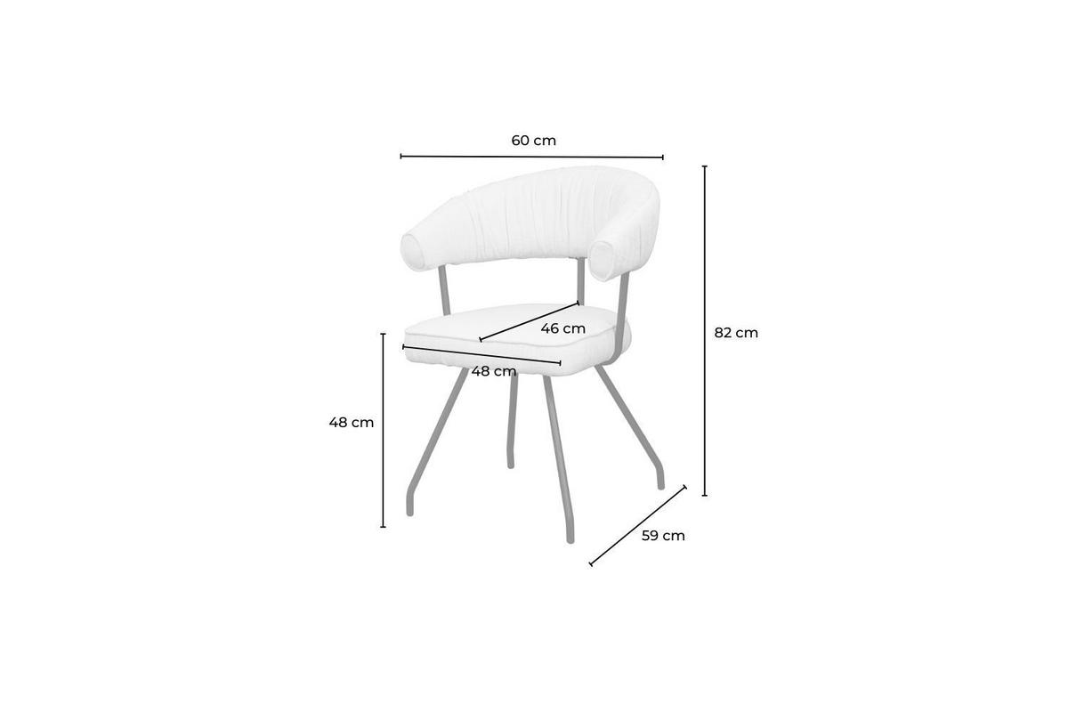 ESSZIMMERSTUHL RUNA Cremeweiß Webstoff (1er-Set) - Creme, Kunststoff/Textil (60/82/59cm) - KAWOLA