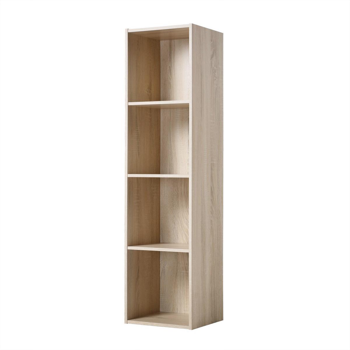 MÖBEL mit 4 Fächern 31,1/29,5/122,5 cm - Eichefarben, Holzwerkstoff (29.5/122.5/31.1cm) - Calicosy