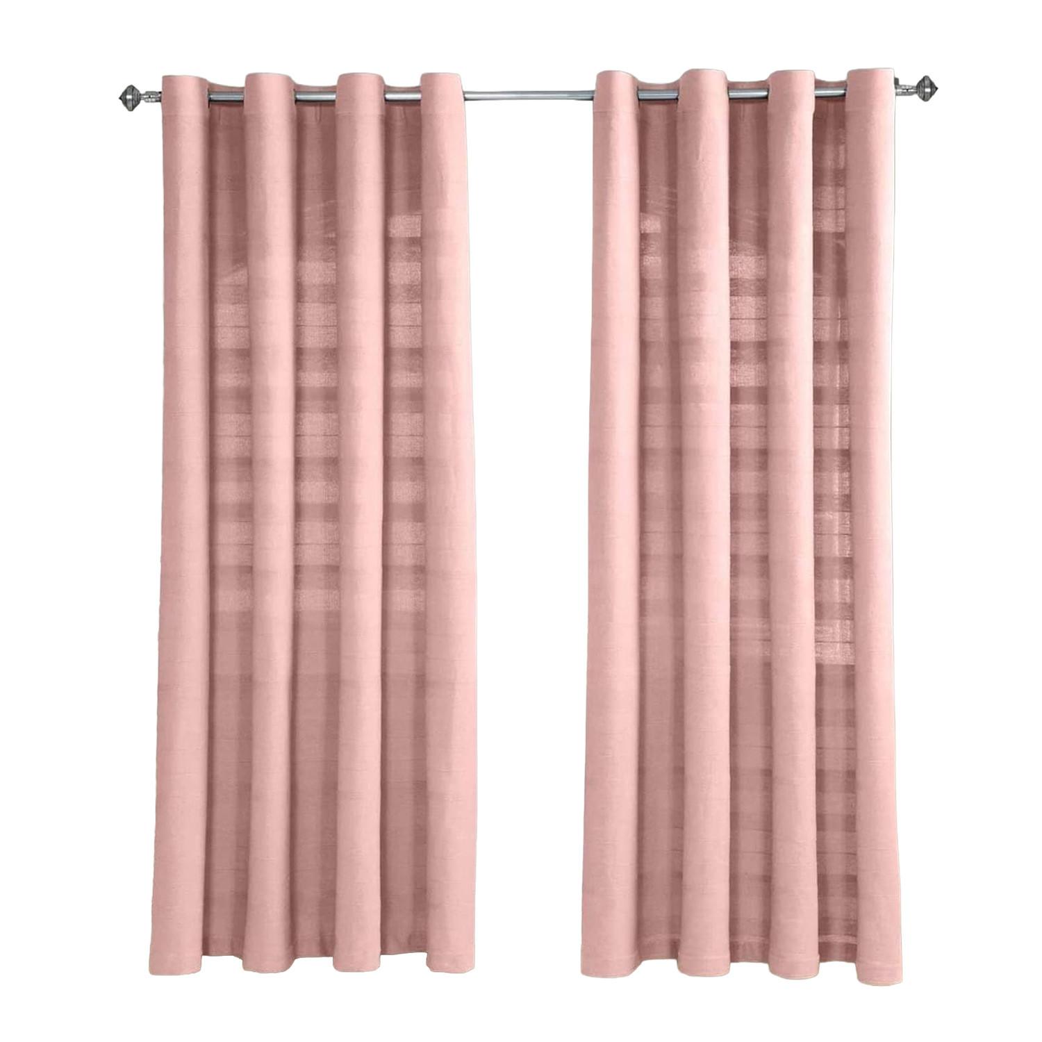 ÖSENVORHANG Rajput blickdicht 2er-Set, 167/182 cm - Rosa, Textil (167/182cm) - Homescapes