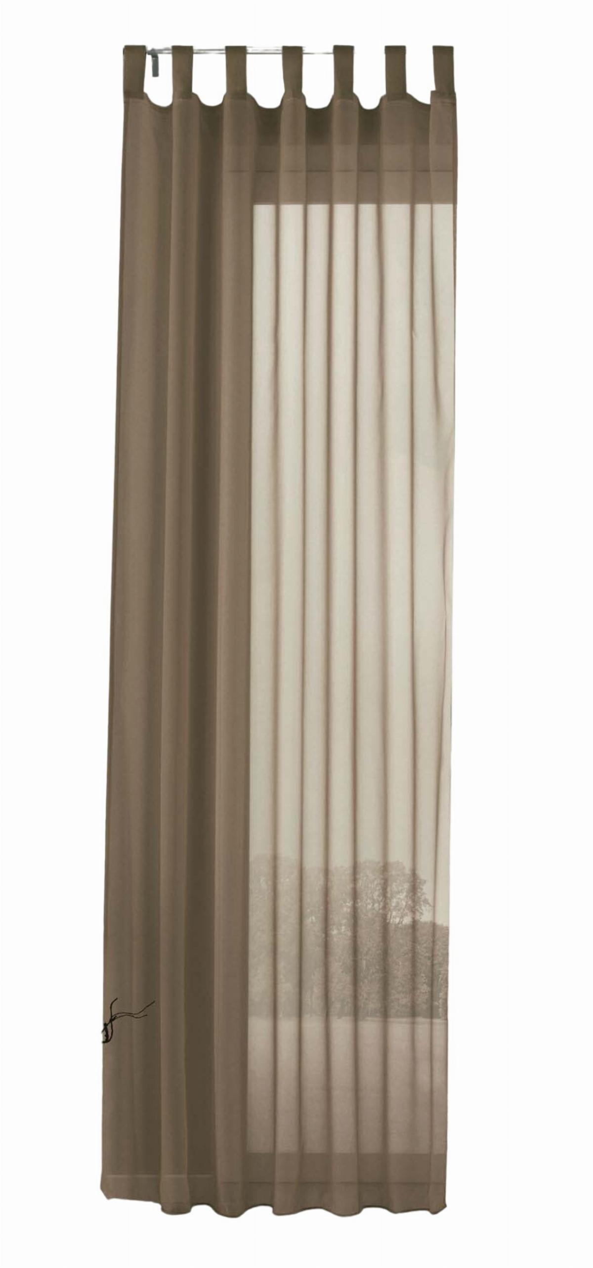 SCHLAUFENSCHAL PULA HxB 245x140 cm Nougat - Graubraun, Textil (140/245cm) - Gardinenbox