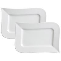 SERVIERPLATTEN Melodie weiß 31 x 21 cm 2er Set - Weiß, Keramik (21/3/31cm) - Ritzenhoff Breker