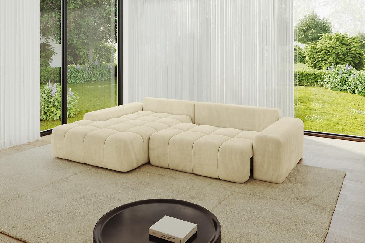 ECKSOFA Ottomane Links ENSI-L - 267x164x69 cm Taupe - Taupe, Holzwerkstoff/Kunststoff (267/164cm) - ALTDECOR