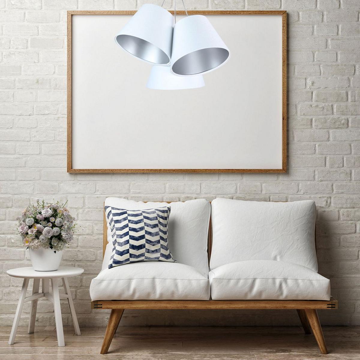 HÄNGELEUCHTE Silber 26/19 cm - Silberfarben, Kunststoff (26/0.8/19cm) - ONZENO