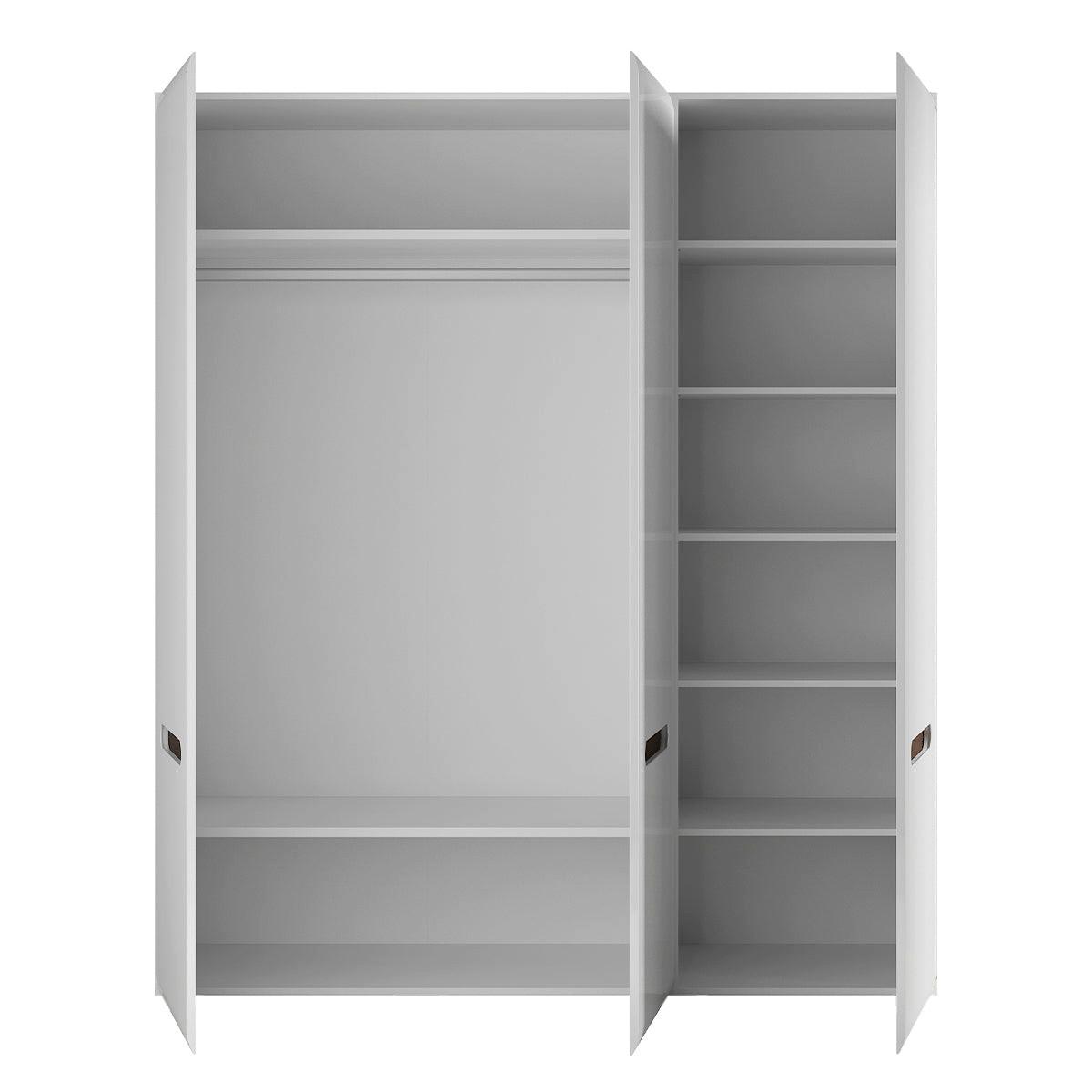 SCHRANK 3 Türen Darrel Weiß - Weiß, Holzwerkstoff (180/210/57cm) - Petits-meubles