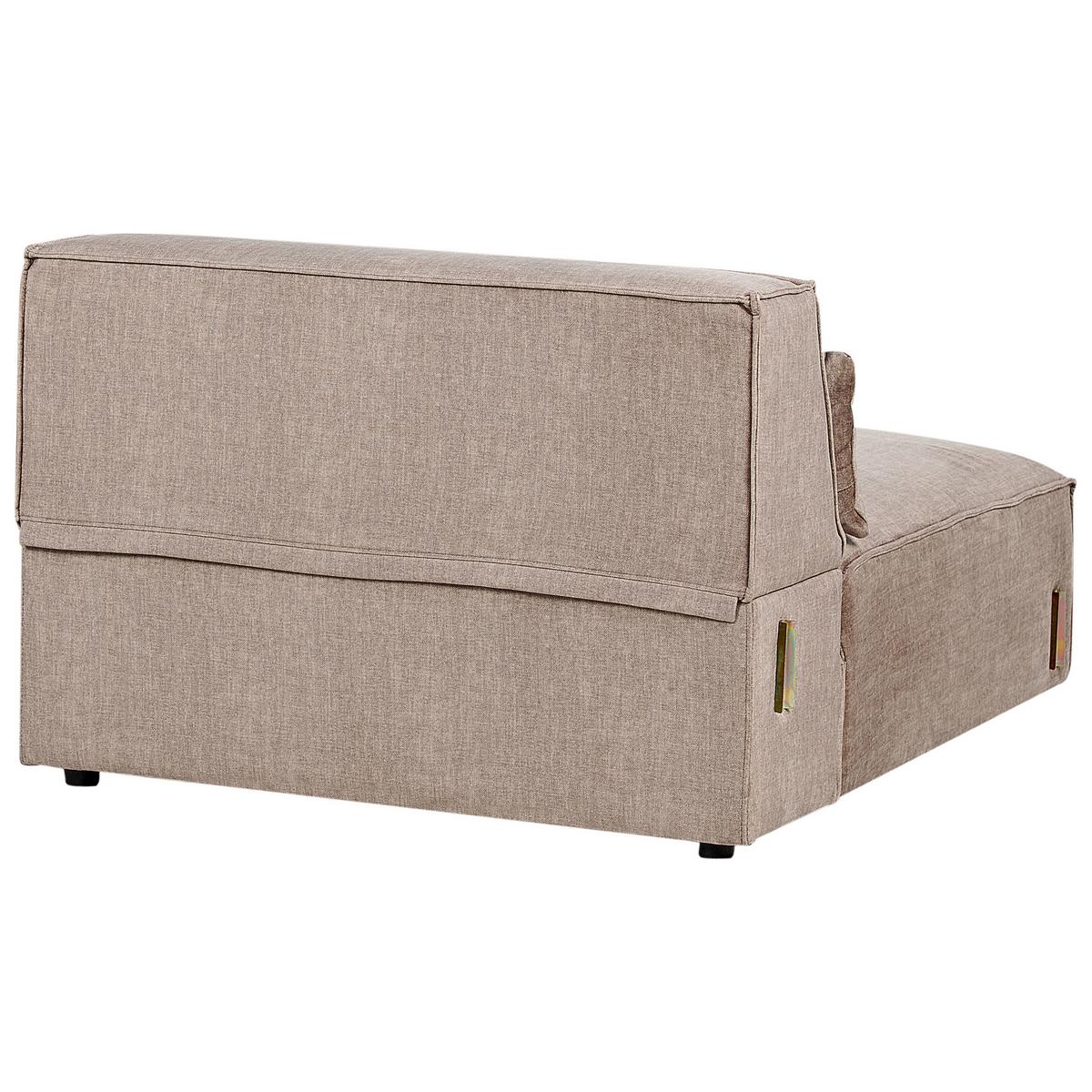 2-SITZER-SOFA hellbraun ohne Armlehnen Hellnar - Braun, Textil (204/70/126cm) - Beliani