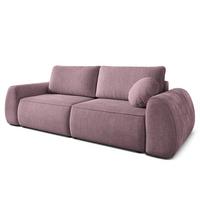 BETTSOFA ZEFEO Lila Kordstoff mit Schlaffunktion - Lila, Textil (264/96/106cm) - MASSENO