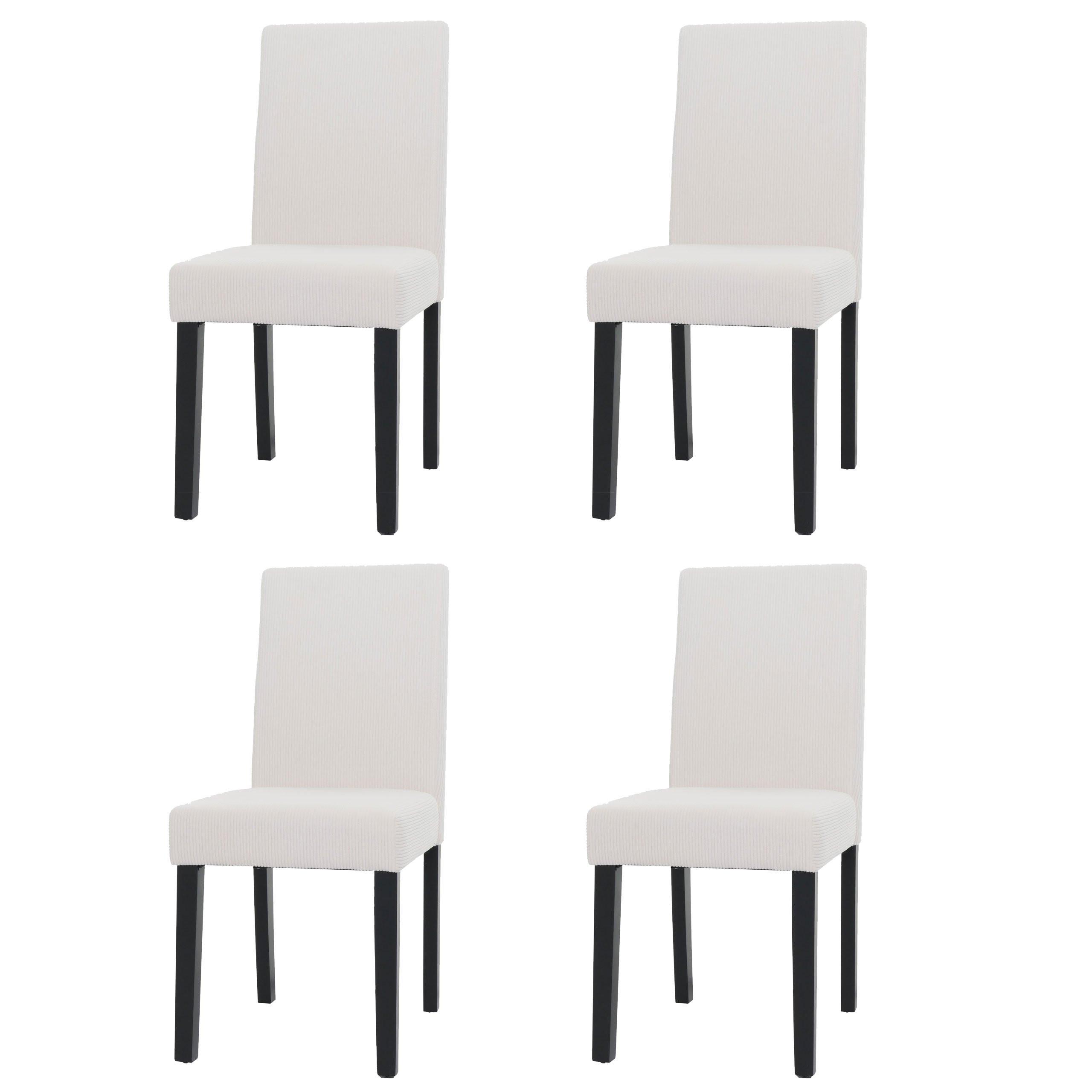 ESSZIMMERSTUHL Cremeweiß 4er-Set - Weiß, Textil (42/90/50cm) - MCW