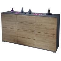 SIDEBOARD Rova Eiche Evoke - Braun, Holzwerkstoff (138.5/75.5/35cm) - Vladon