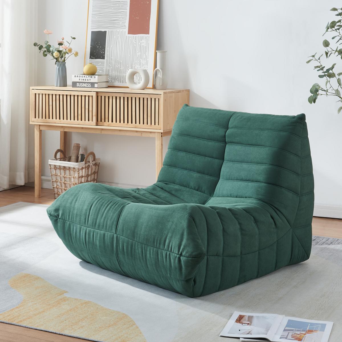 BODENSESSEL Kodsø - Grün, Textil (90/75/100cm) - [en.casa]