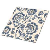 FLIESENAUFKLEBER 9 Stück 30x30 cm selbstklebend Klassisches Blumenmuster - Grau, Textil (30/1.6/30cm) - TULUP