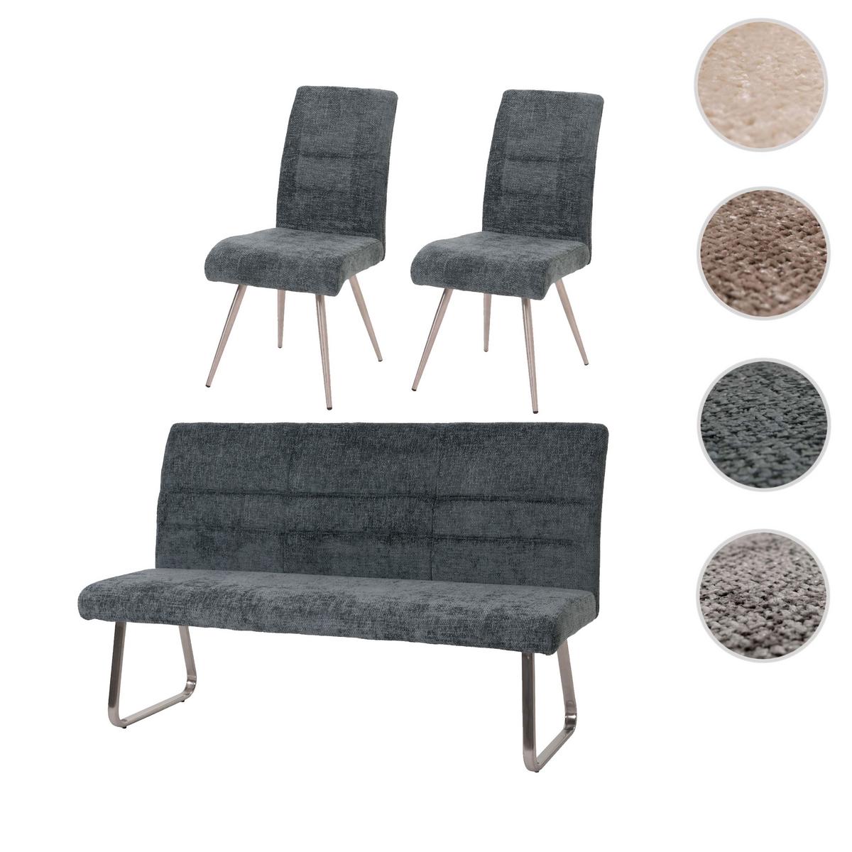 ESSZIMMER-SET Blau 3er-Set - Blau, Textil (180/99/65cm) - MCW