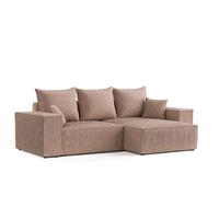 ECKSOFA SENSO mit Schlaffunktion Beige im Tilia Stoff - Beige/Schwarz, Holz/Holzwerkstoff (255/148cm) - AltaBeds