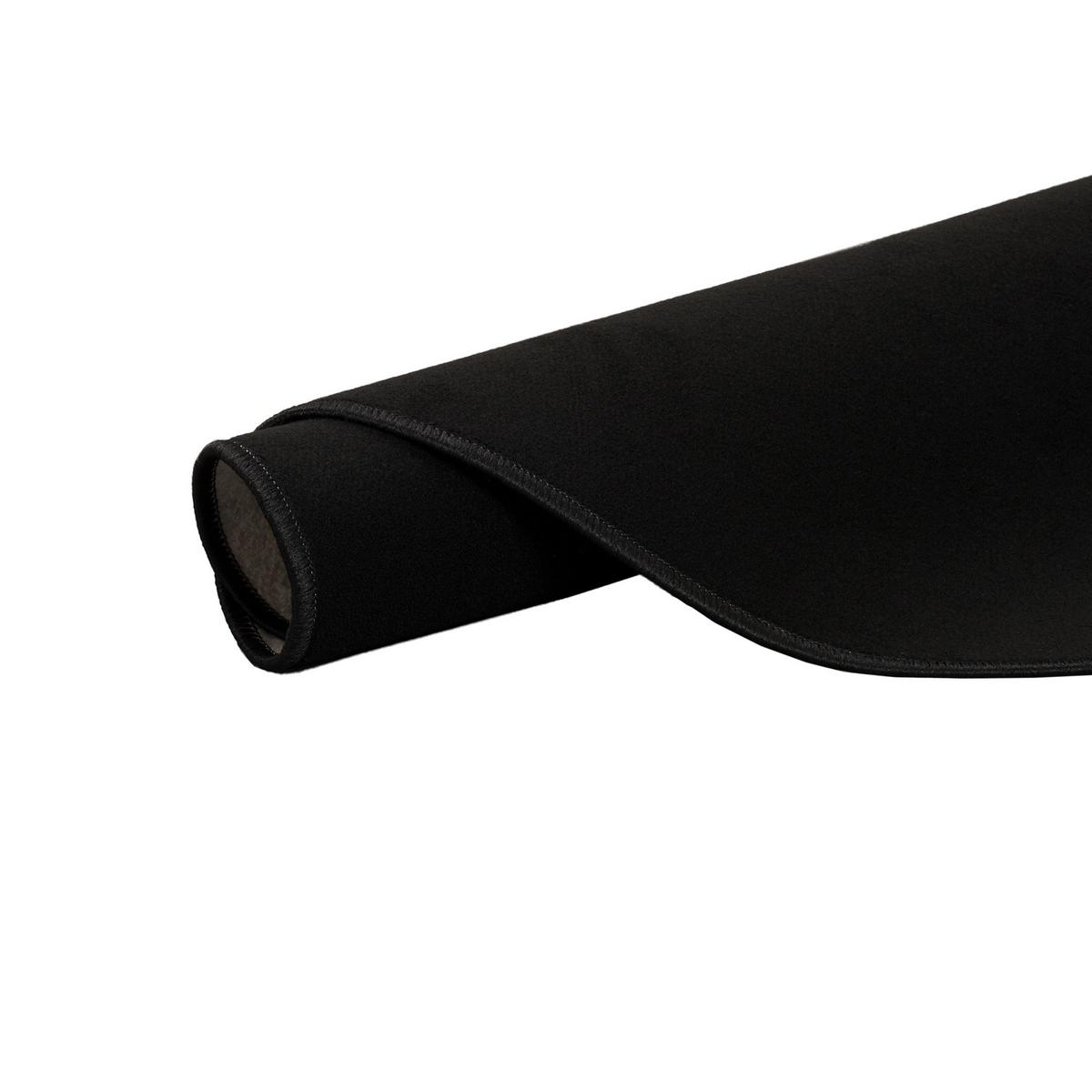 BASIC VELOURS TEPPICH CARLA RUND - Schwarz, Textil (100/100cm) - Snapstyle