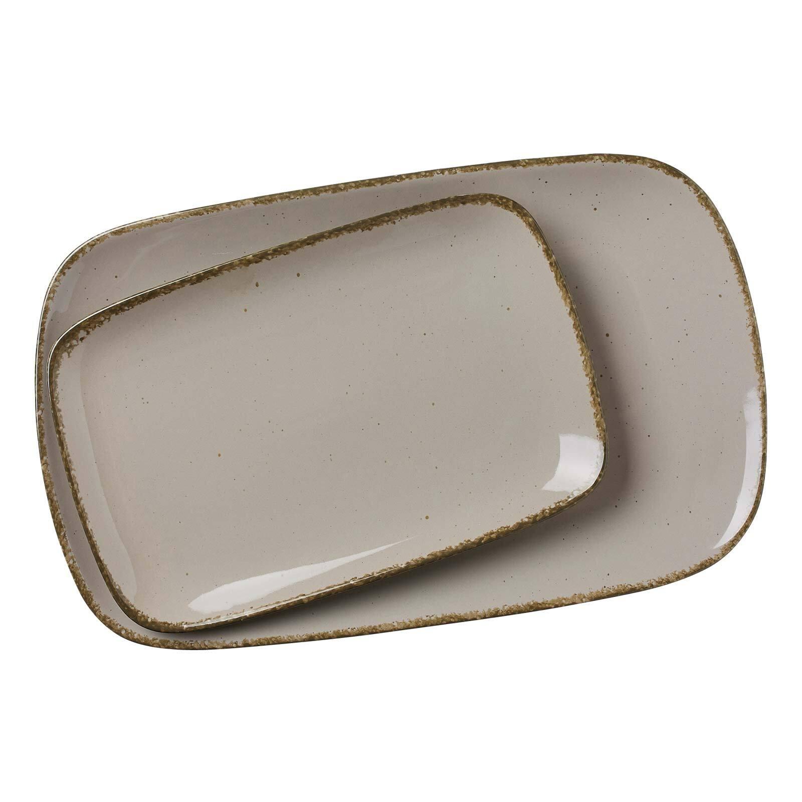 SERVIERPLATTEN-SET Casa Grau - Grau, Keramik (2/2/2cm) - Ritzenhoff Breker