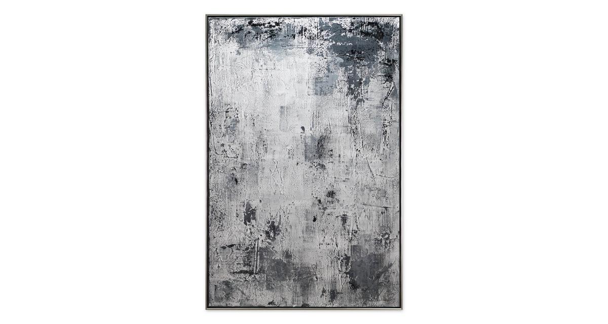 ACRYLBILD HANDGEMALT 83/123 cm - Schwarz/Grau, Textil (83/123cm) - KUNSTLOFT